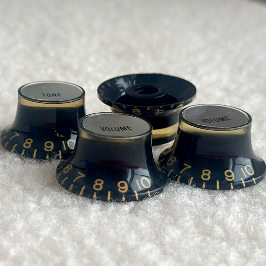 バースト・1960 リフレクターノブ ブラック/シルバー（キャブ）