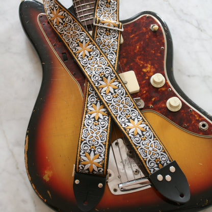 Yellow 'Pinwheel' Guitar/Bass Hippie Strap — official supplier photo 4